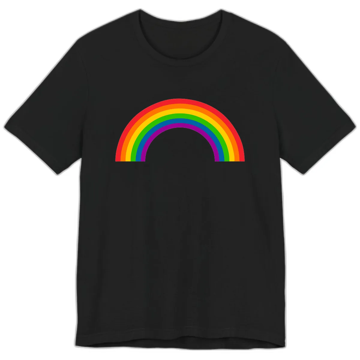 Classic Rainbow Pride Arc Premium T-Shirt in Black