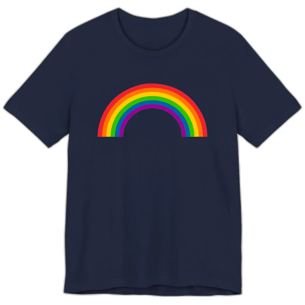 Classic Rainbow Pride Arc Premium T-Shirt in Navy