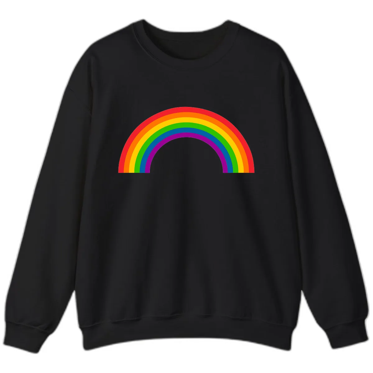 Classic Rainbow Pride Arc Sweatshirt in Black
