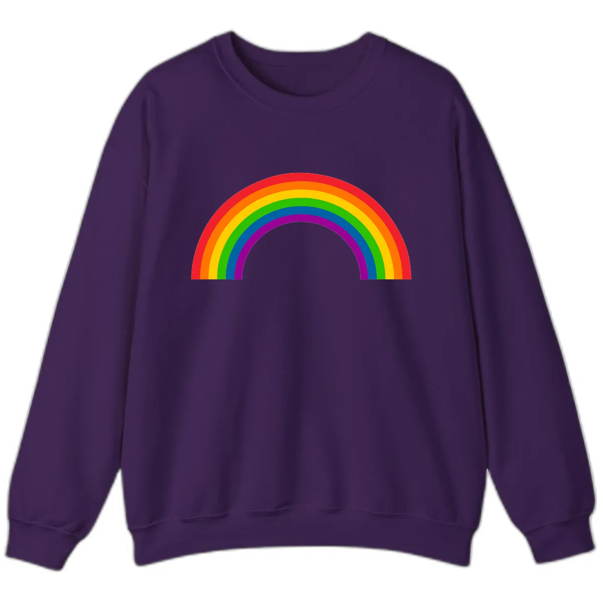 Classic Rainbow Pride Arc Sweatshirt in Purple