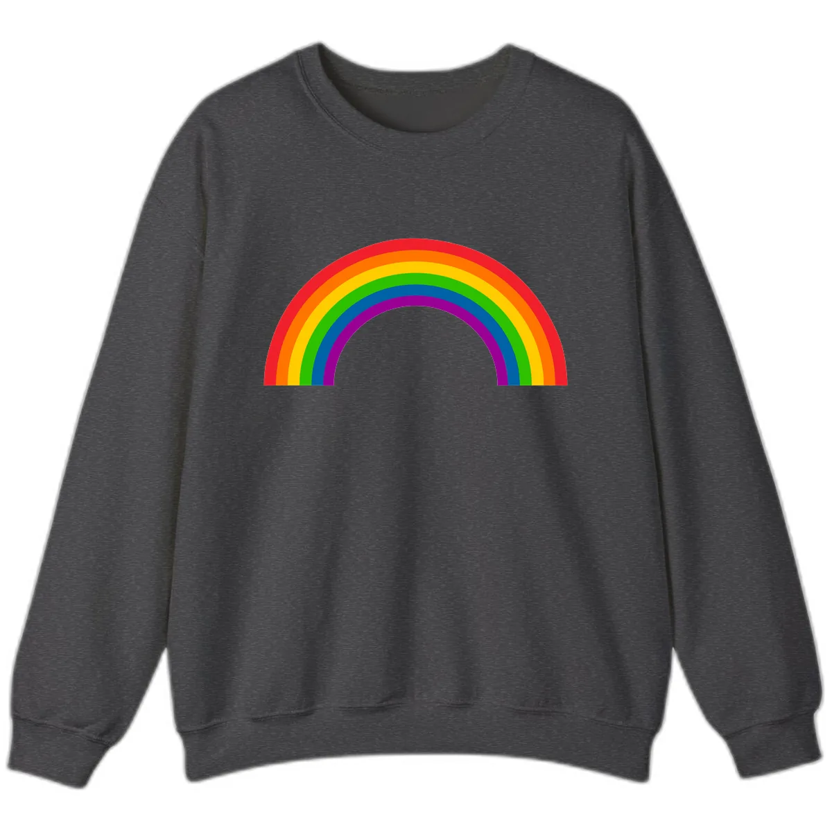 Classic Rainbow Pride Arc Sweatshirt in Dark Heather