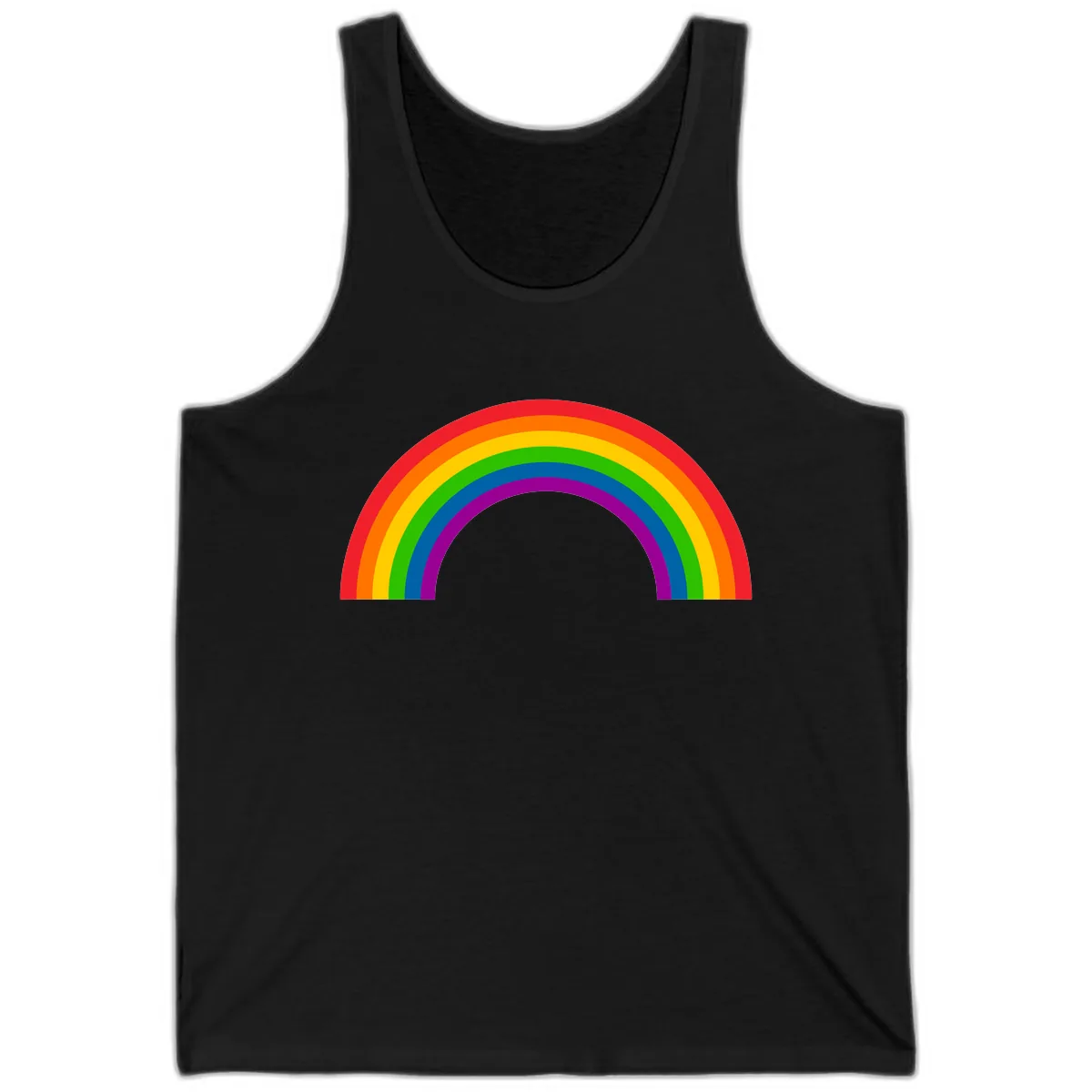 Classic Rainbow Pride Arc Tank in Black