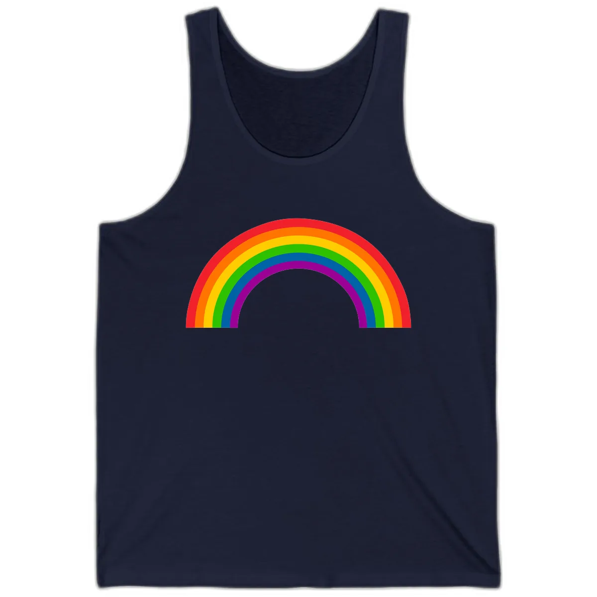 Classic Rainbow Pride Arc Tank in Navy
