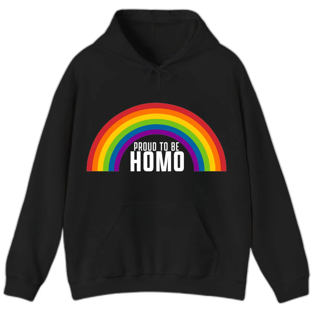 Proud To Be Homo Hoodie in Black