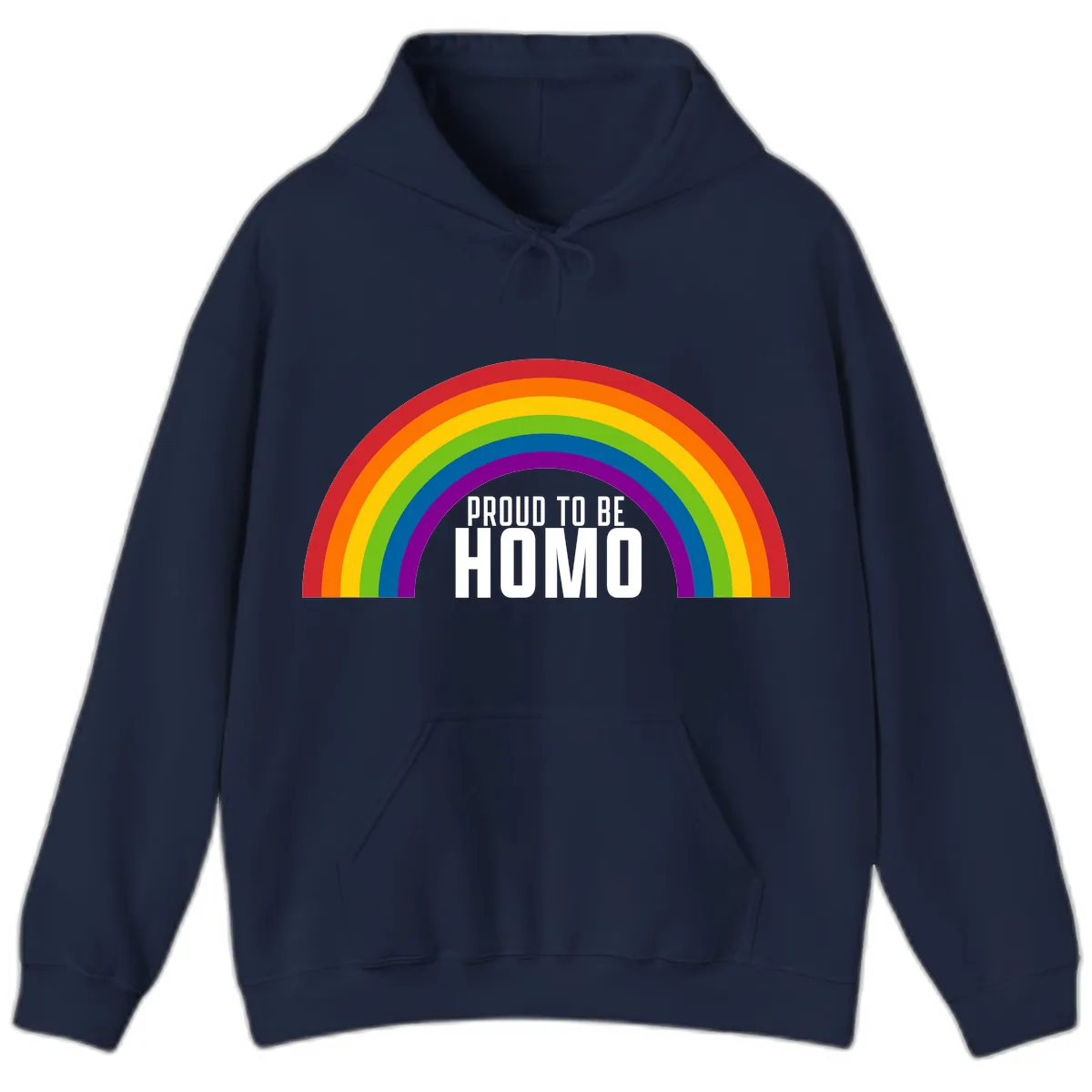Proud To Be Homo Hoodie in Navy