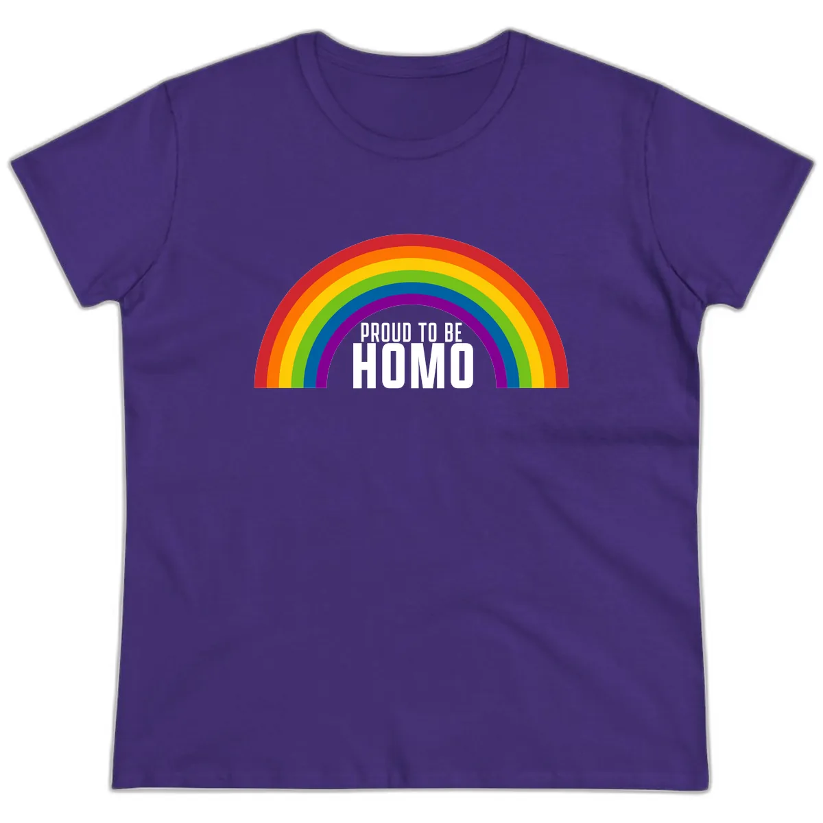 Proud To Be Homo Ladies Tee in Purple