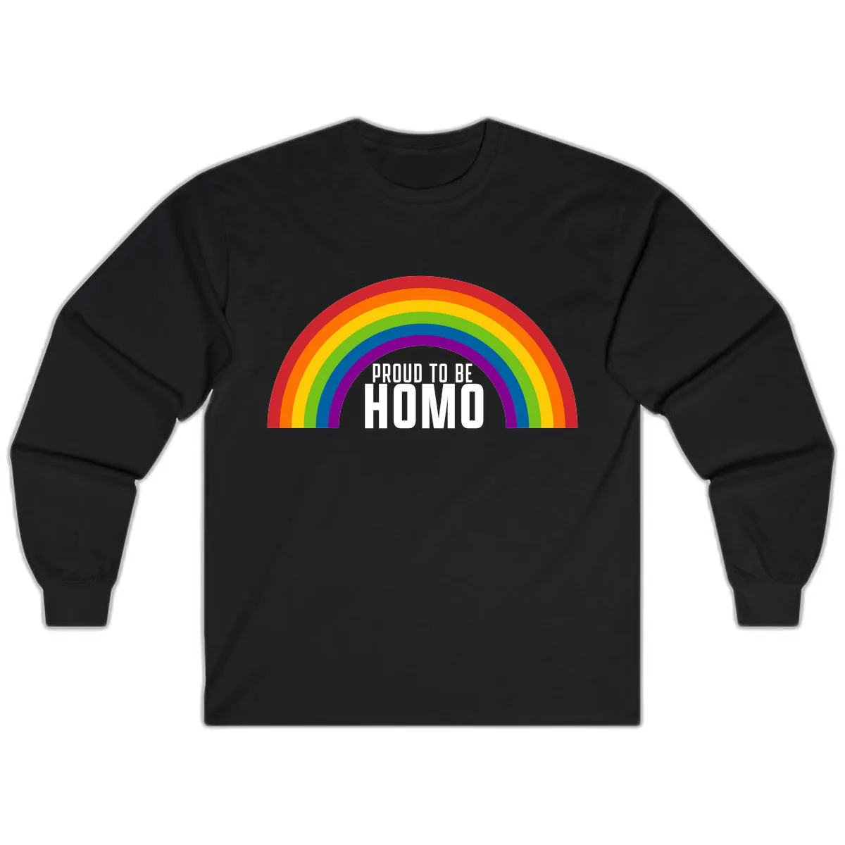Proud To Be Homo Long Sleeve in Black