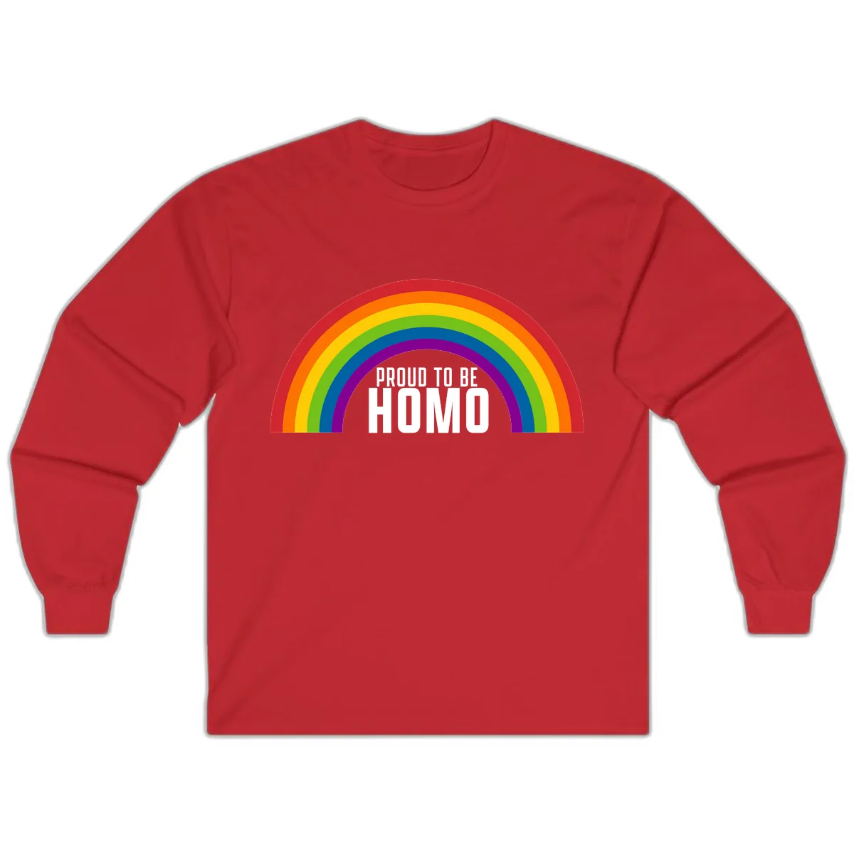 Proud To Be Homo Long Sleeve in Red
