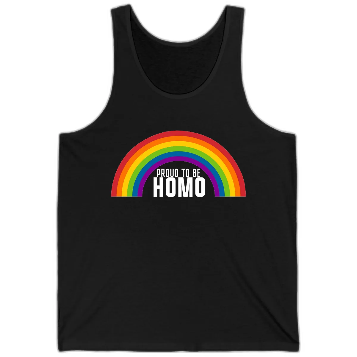 Proud To Be Homo Tank in Black