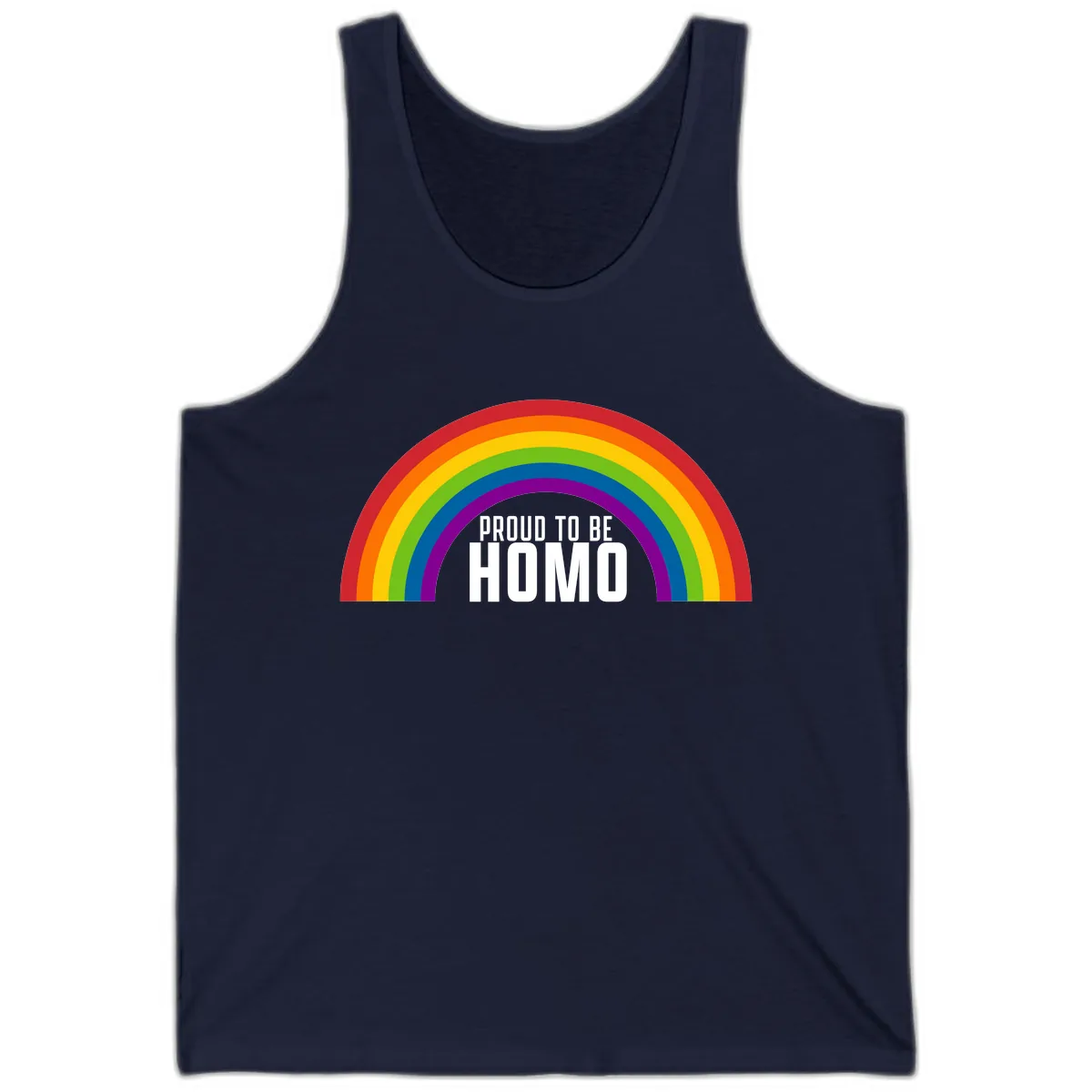 Proud To Be Homo Tank in Navy