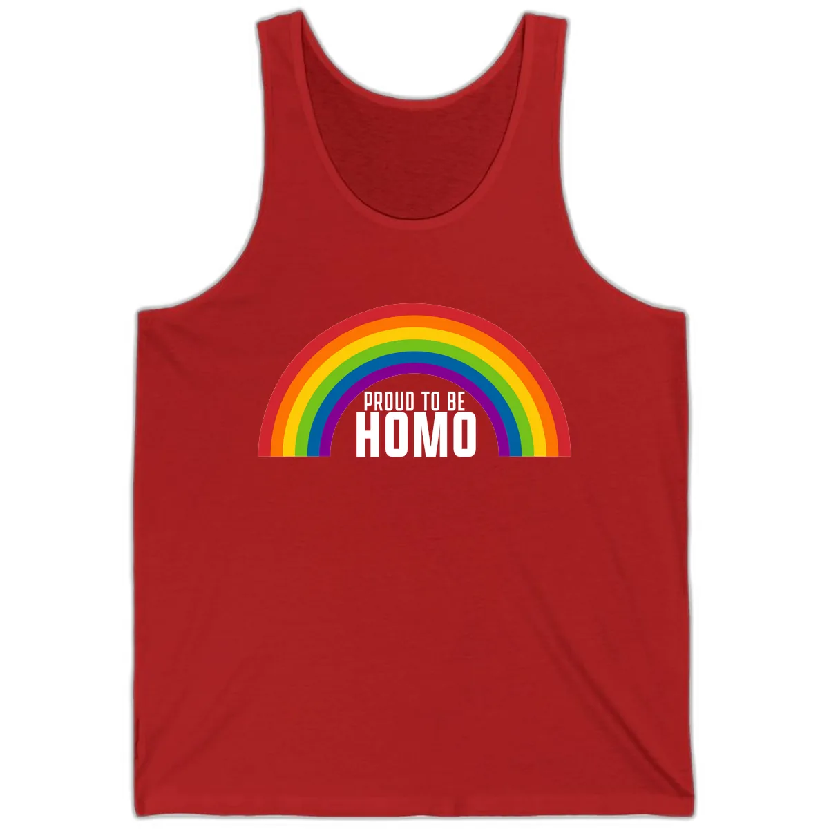 Proud To Be Homo Tank in Red
