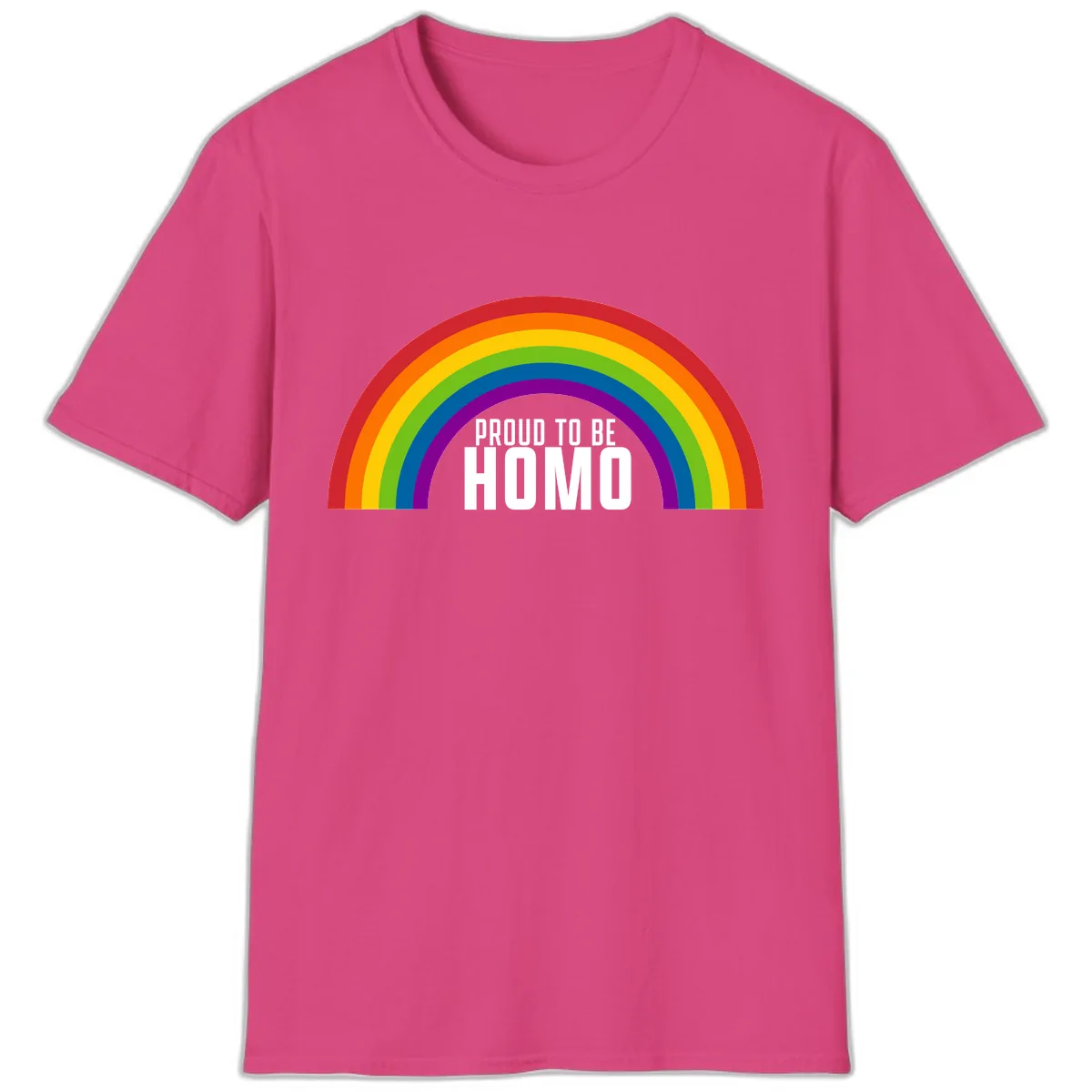 Proud To Be Homo T-Shirt in Heliconia