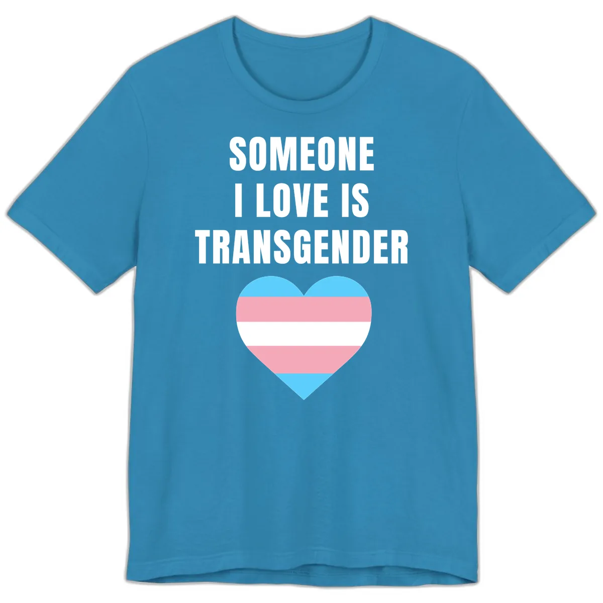 Someone I Love Is Transgender Premium T-Shirt in Aqua