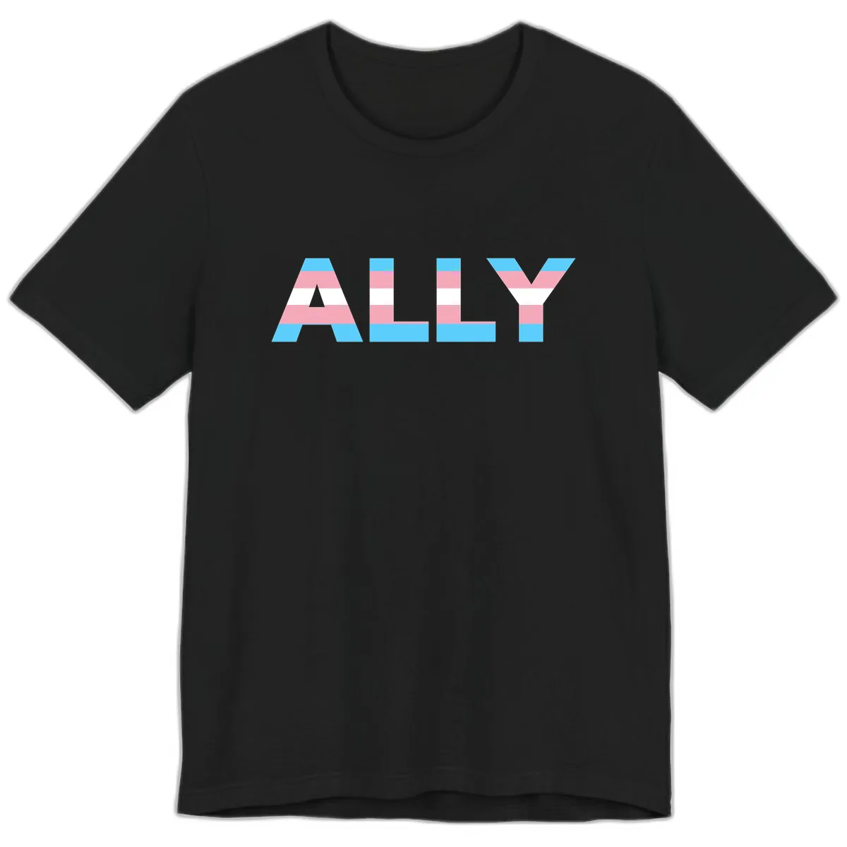 Trans Pride Flag Stripes Premium T-Shirt in Black