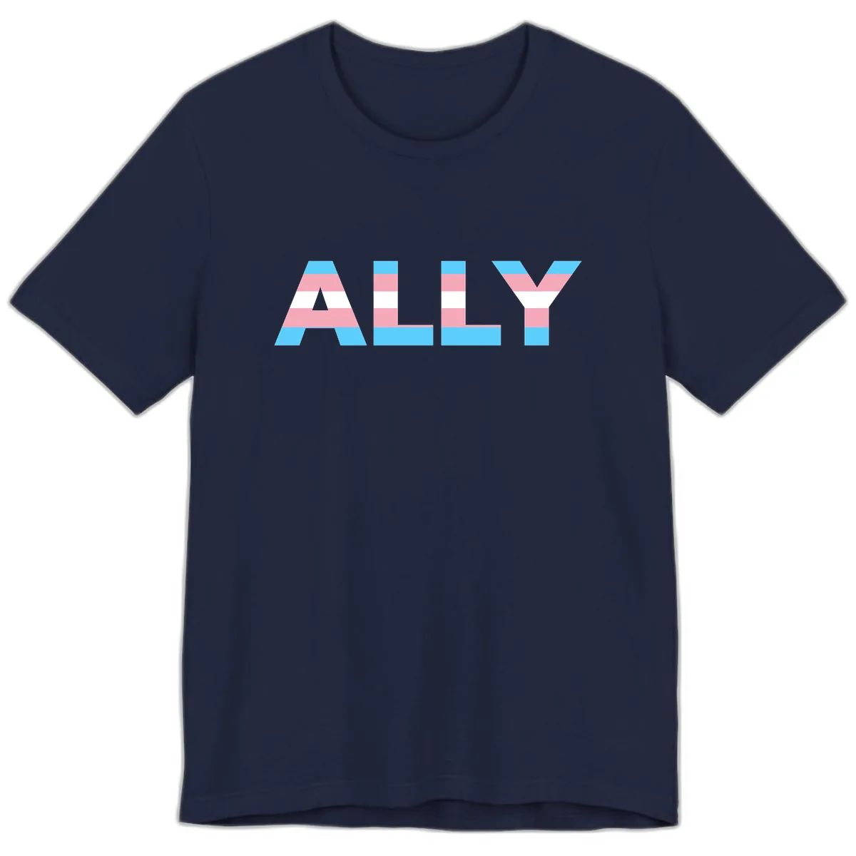 Trans Pride Flag Stripes Premium T-Shirt in Navy