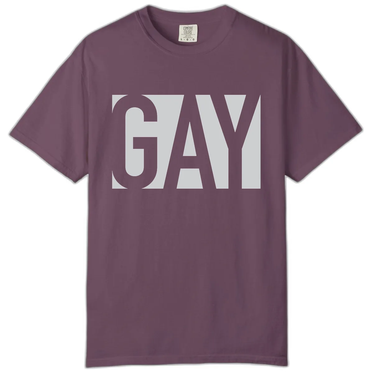 Gay Pride Bold Typography Design Comfort Color in Berry
