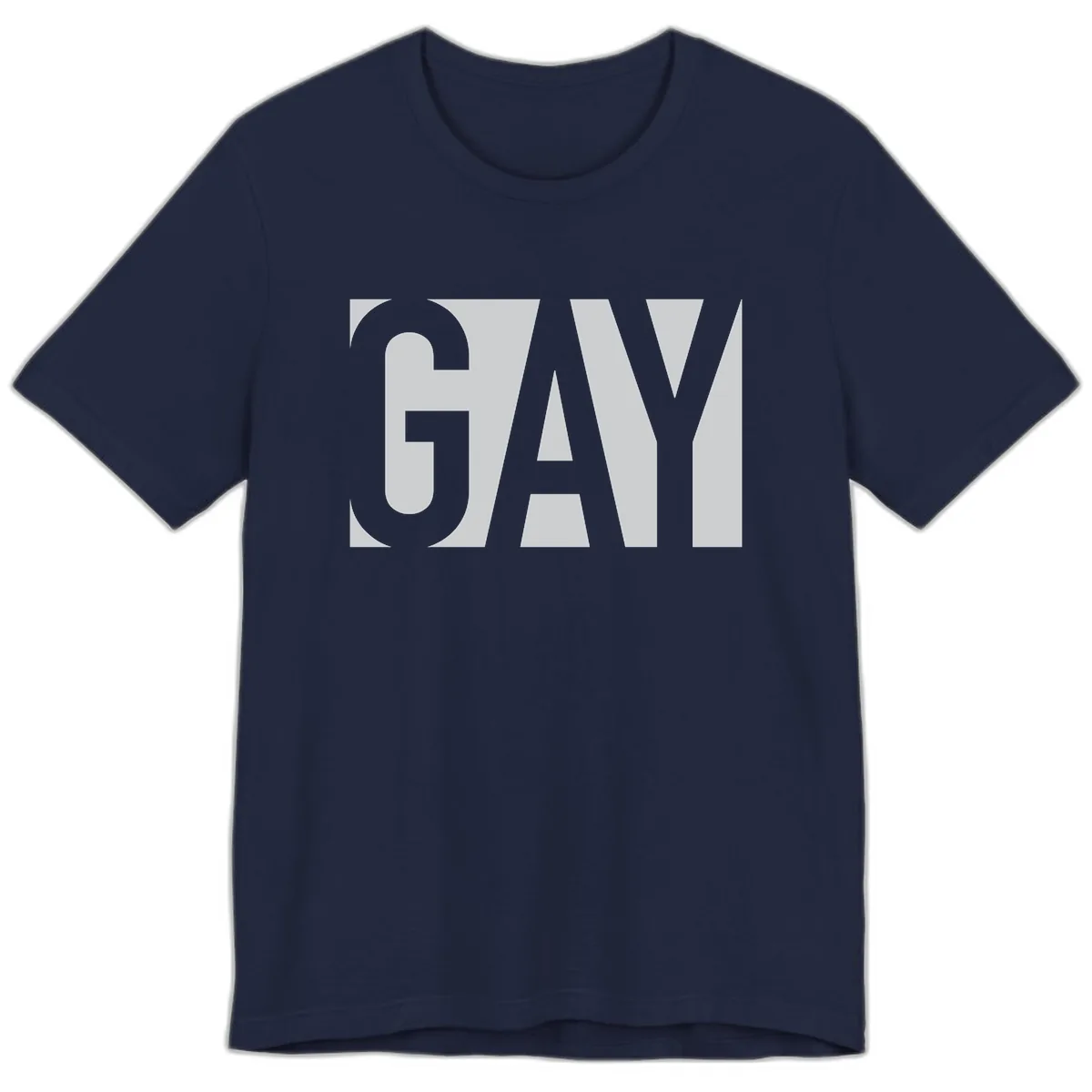Gay Pride Bold Typography Design Premium T-Shirt in Navy