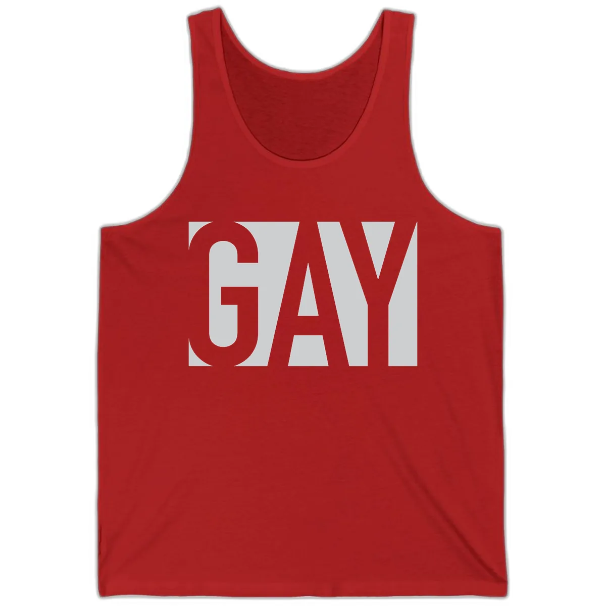 Gay Pride Bold Typography Design Tank in Red