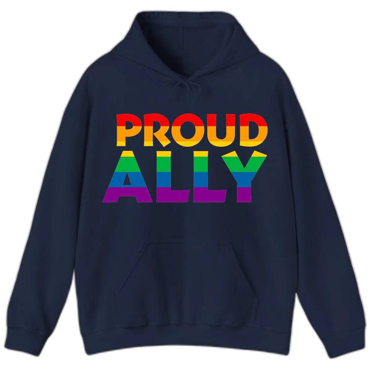 Proud Ally Hoodie in Navy