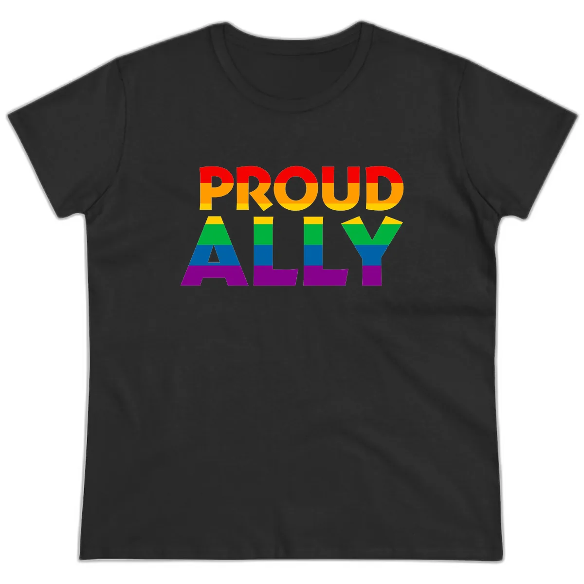Proud Ally Ladies Tee in Black