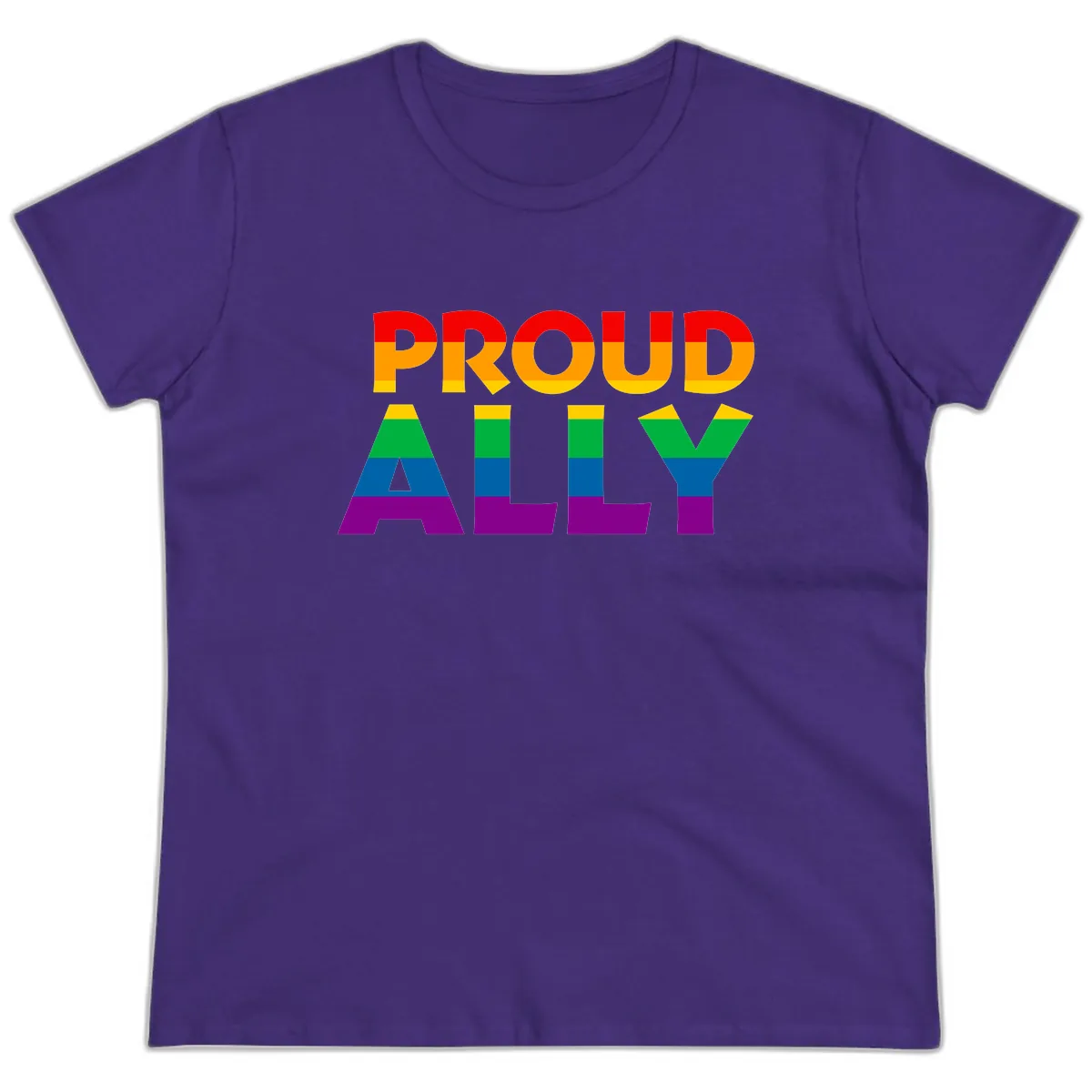 Proud Ally Ladies Tee in Purple