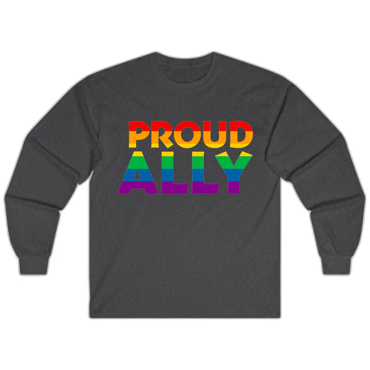 Proud Ally Long Sleeve in Dark Heather
