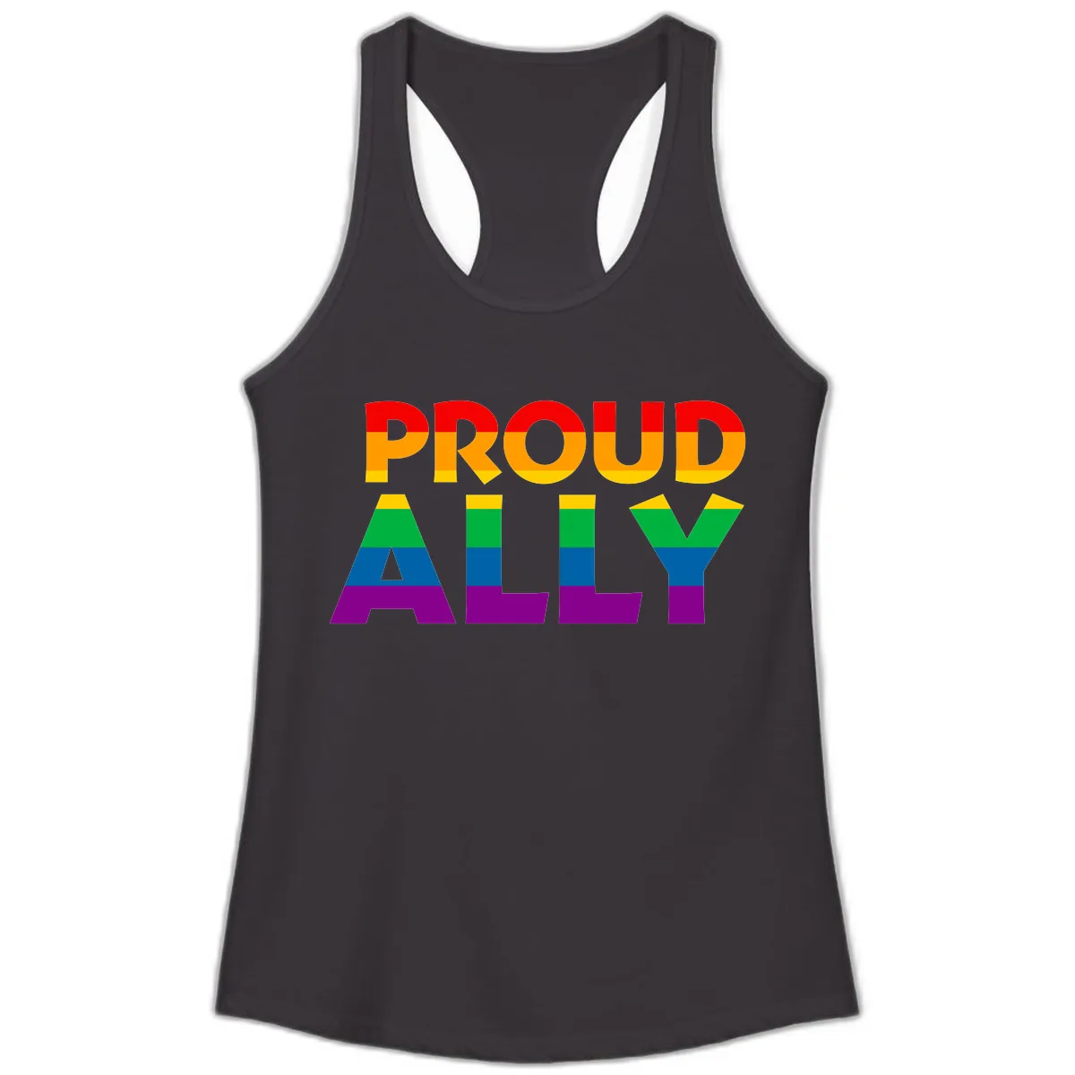 Proud Ally Ladies Tank in Black