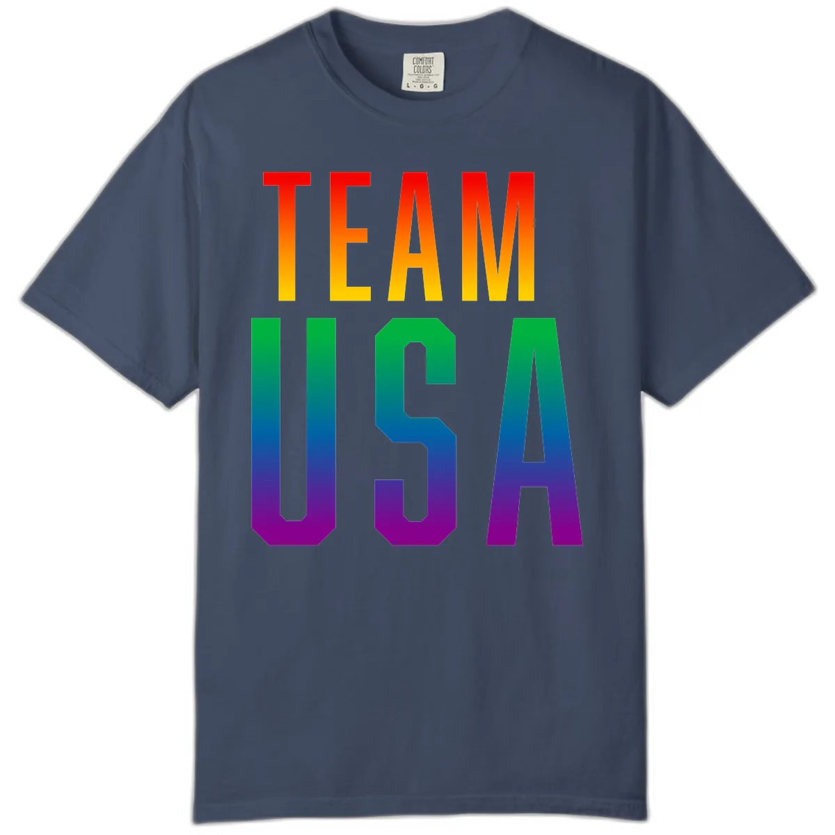 Team USA Rainbow Pride Comfort Color in Midnight
