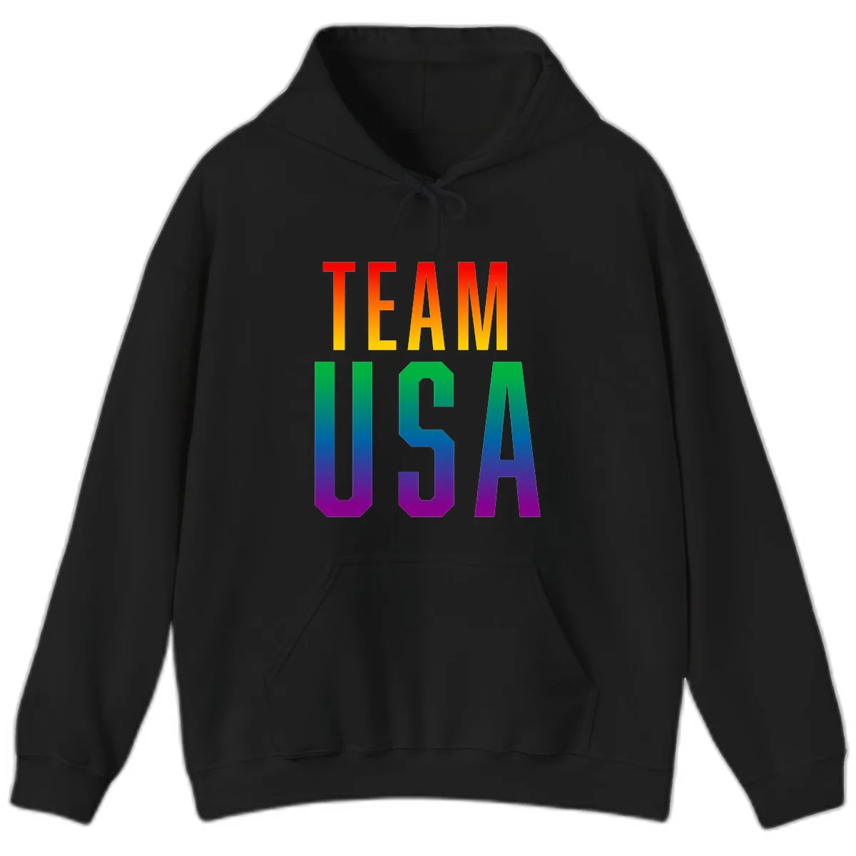 Team USA Rainbow Pride Hoodie in Black