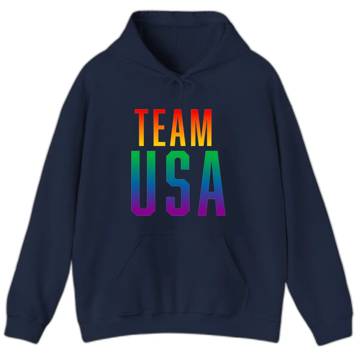 Team USA Rainbow Pride Hoodie in Navy