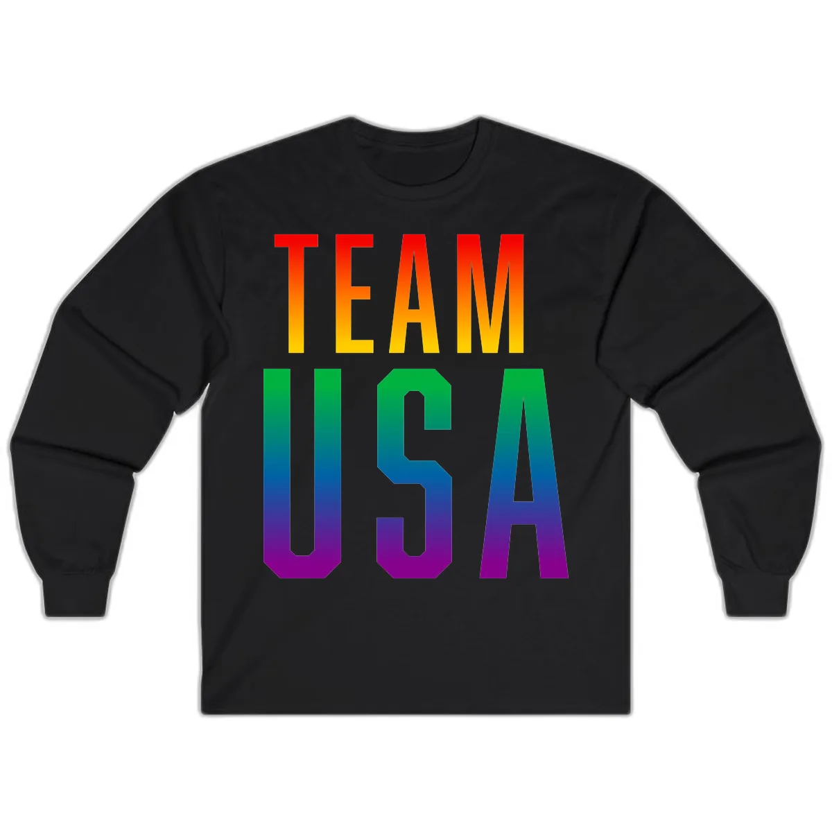 Team USA Rainbow Pride Long Sleeve in Black