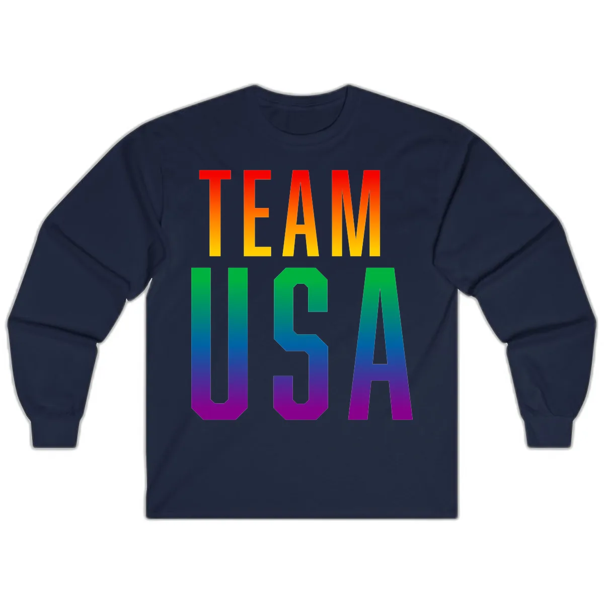 Team USA Rainbow Pride Long Sleeve in Navy