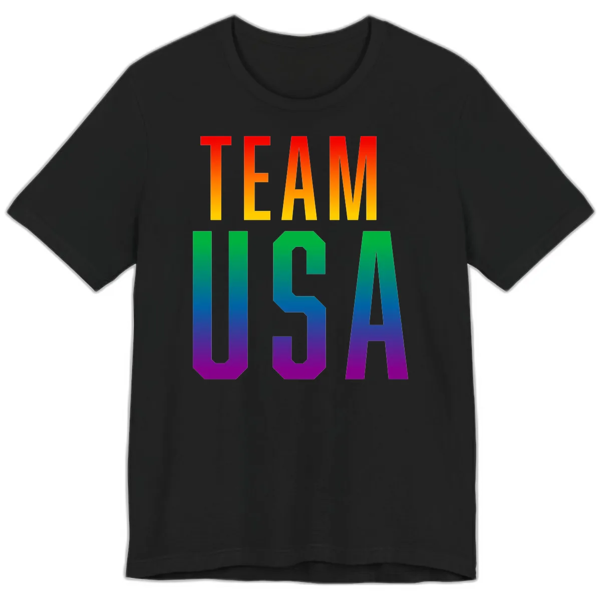 Team USA Rainbow Pride Premium T-Shirt in Black