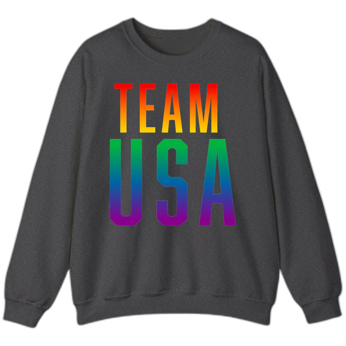 Team USA Rainbow Pride Sweatshirt in Dark Heather