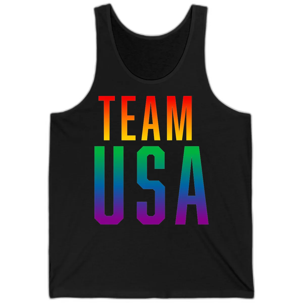 Team USA Rainbow Pride Tank in Black
