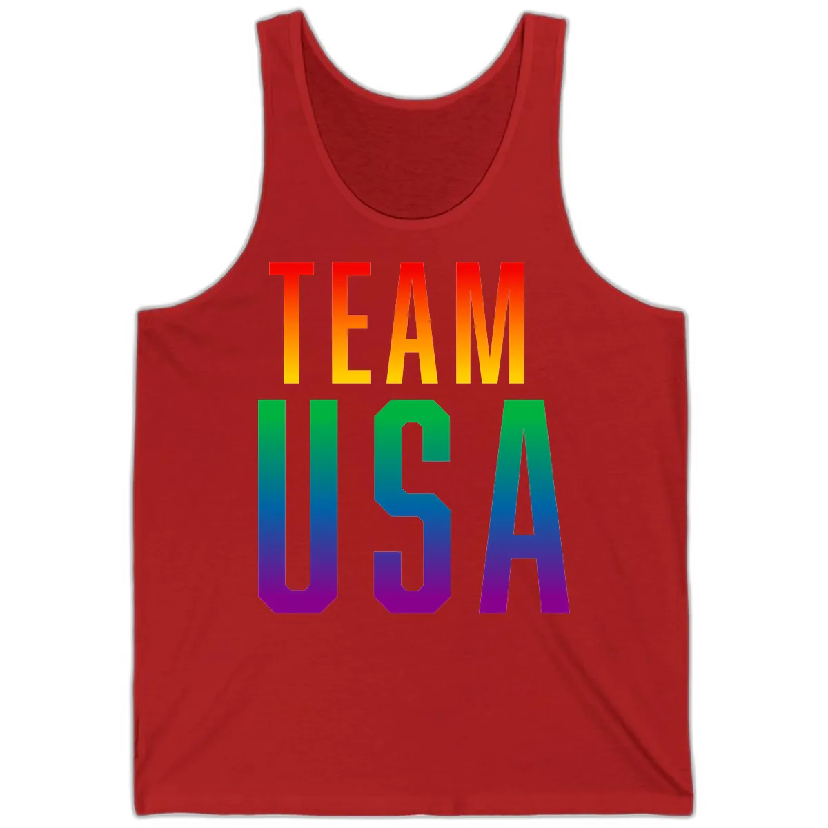Team USA Rainbow Pride Tank in Red