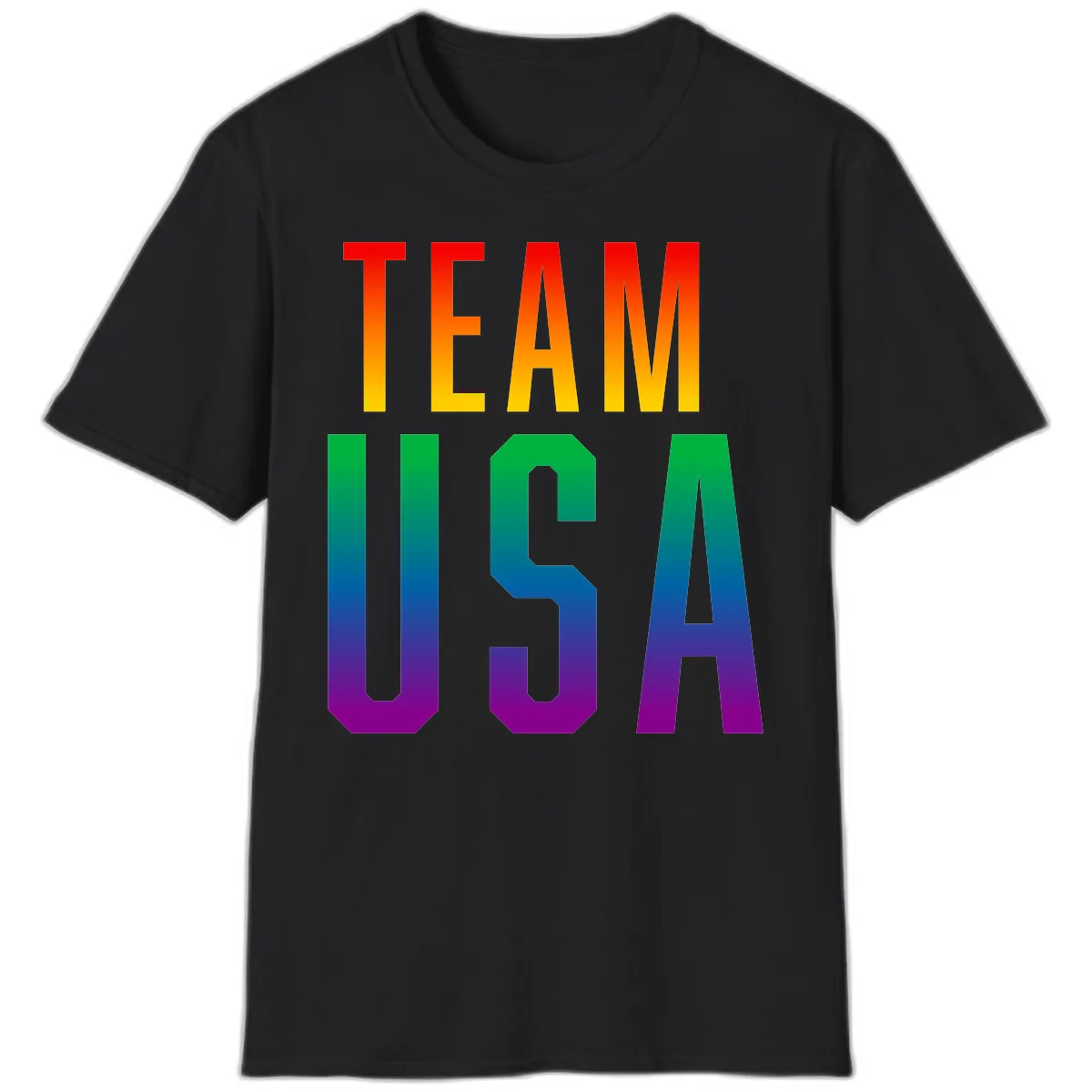 Team USA Rainbow Pride T-Shirt in Black