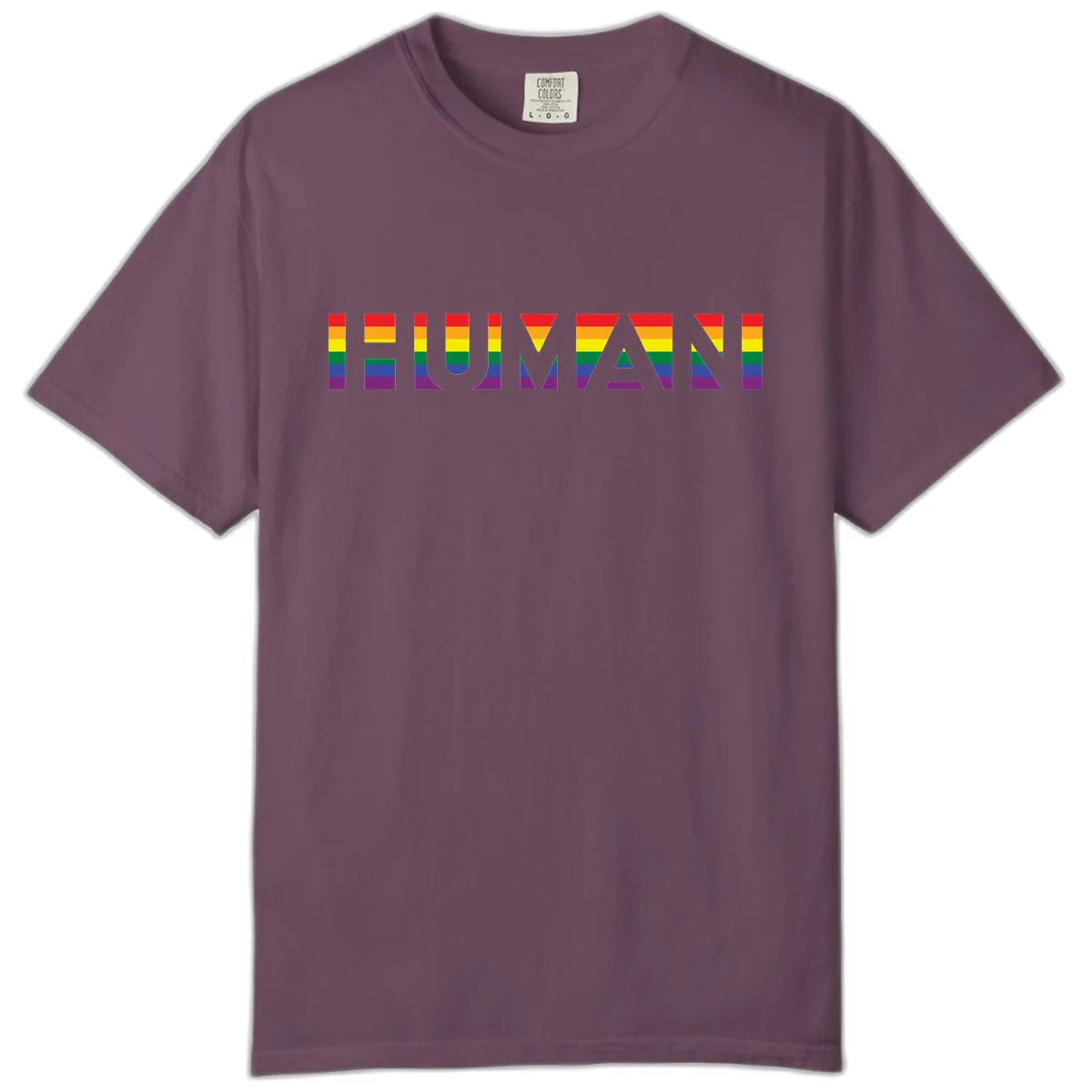 Rainbow Pride Letters Comfort Color in Berry