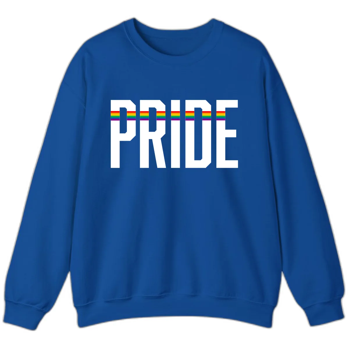 Pride Rainbow Stripes Sweatshirt in Royal