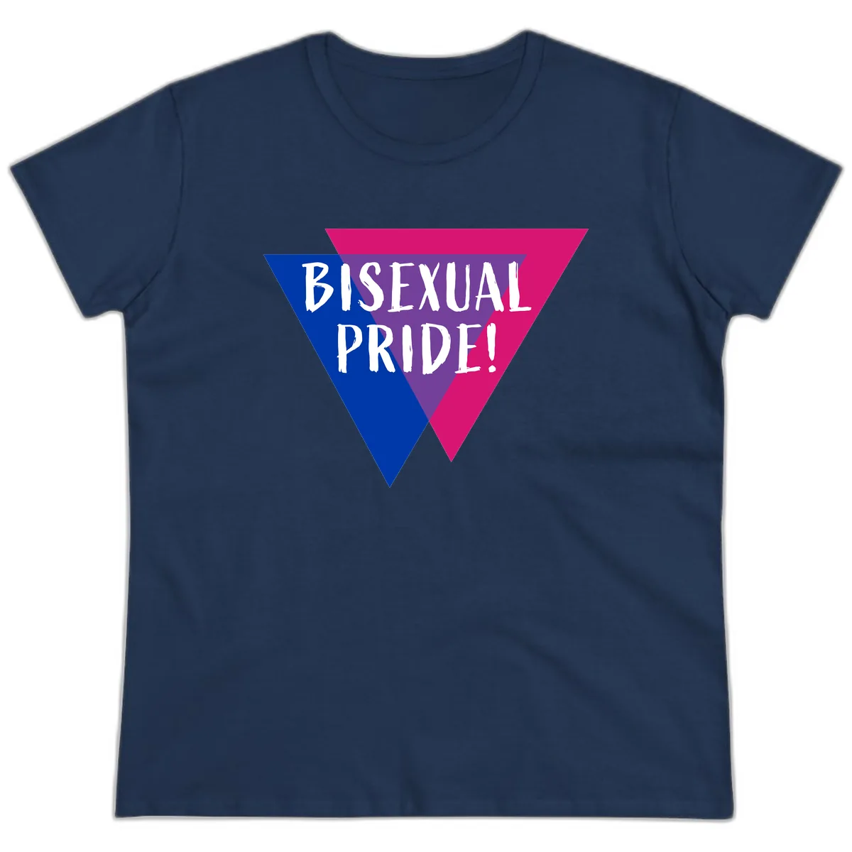 Bisexual Pride Ladies Tee in Navy