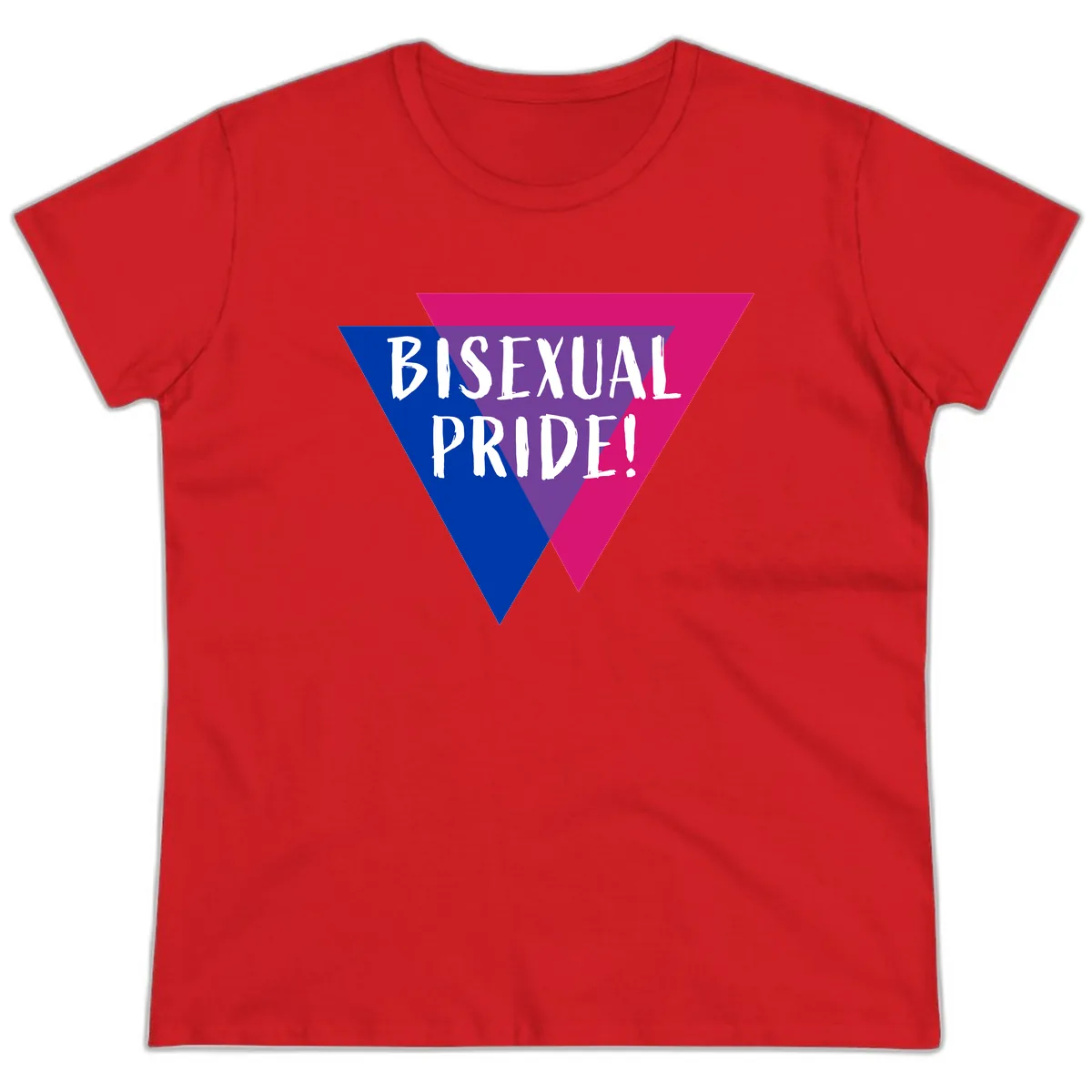 Bisexual Pride Ladies Tee in Red