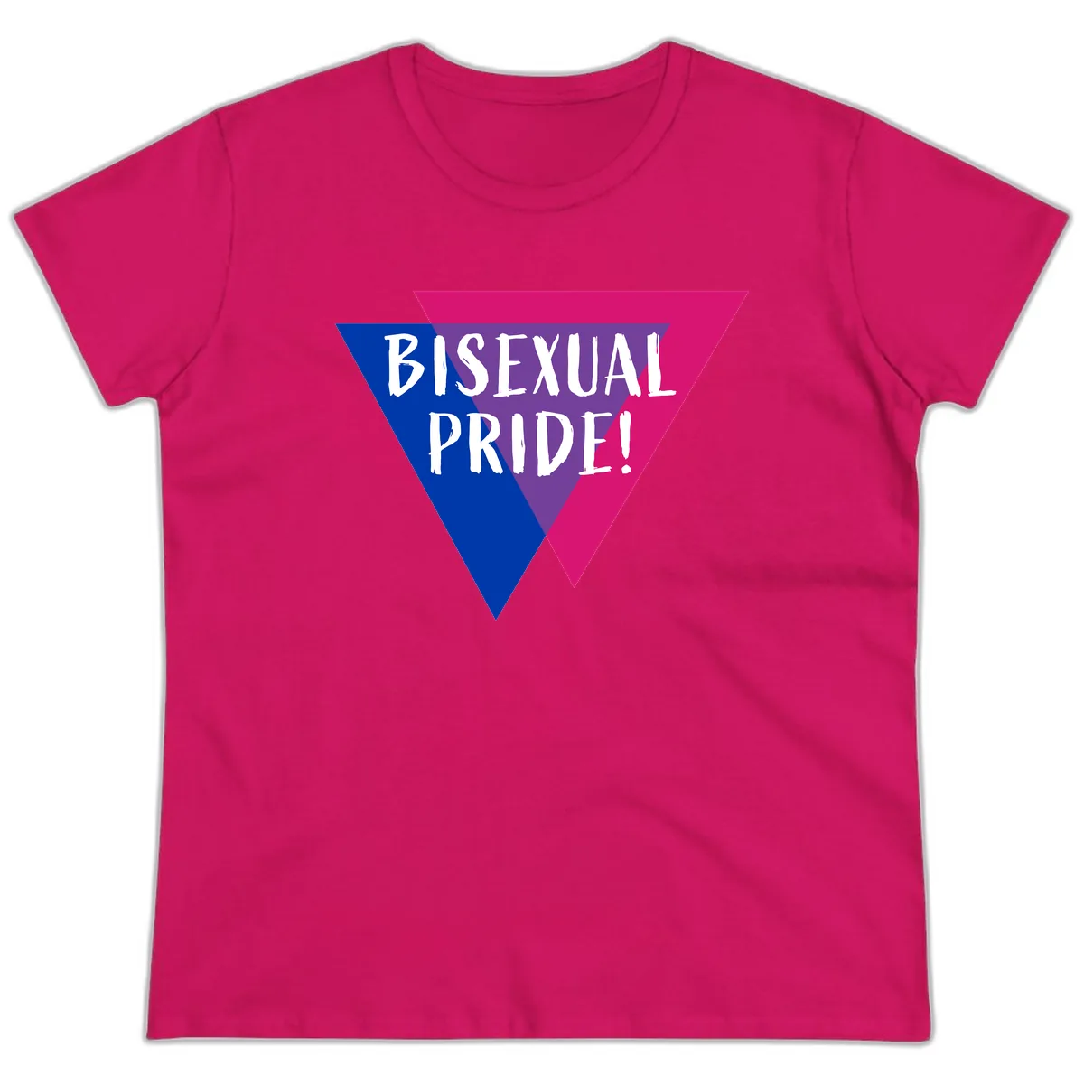 Bisexual Pride Ladies Tee in Heliconia