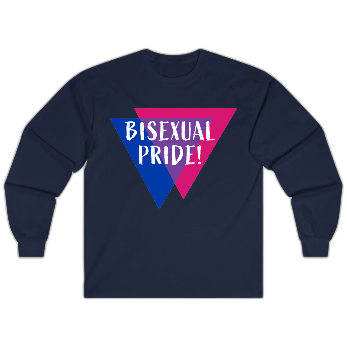 Bisexual Pride Long Sleeve in Navy