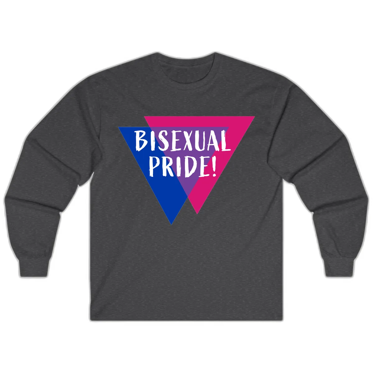 Bisexual Pride Long Sleeve in Dark Heather