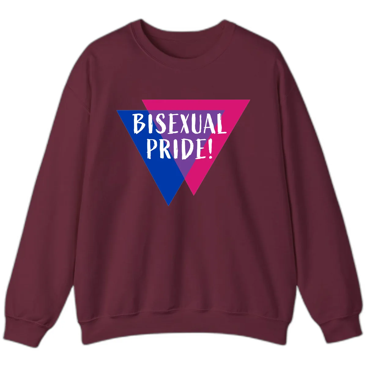 Bisexual Pride Sweatshirt in Maroon