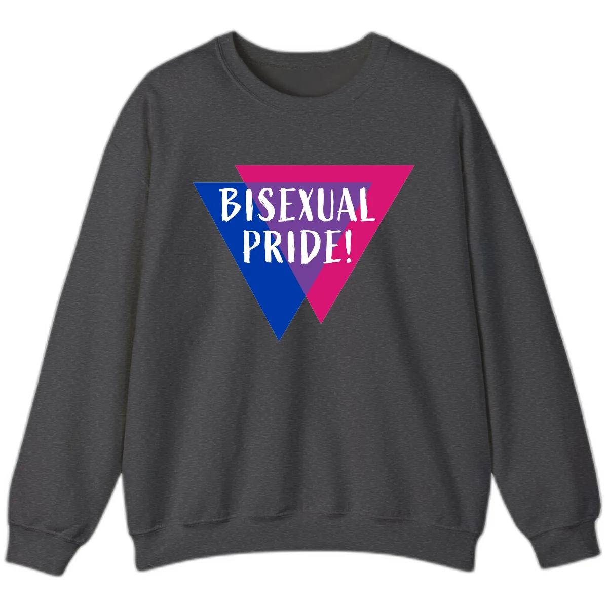 Bisexual Pride Sweatshirt in Dark Heather