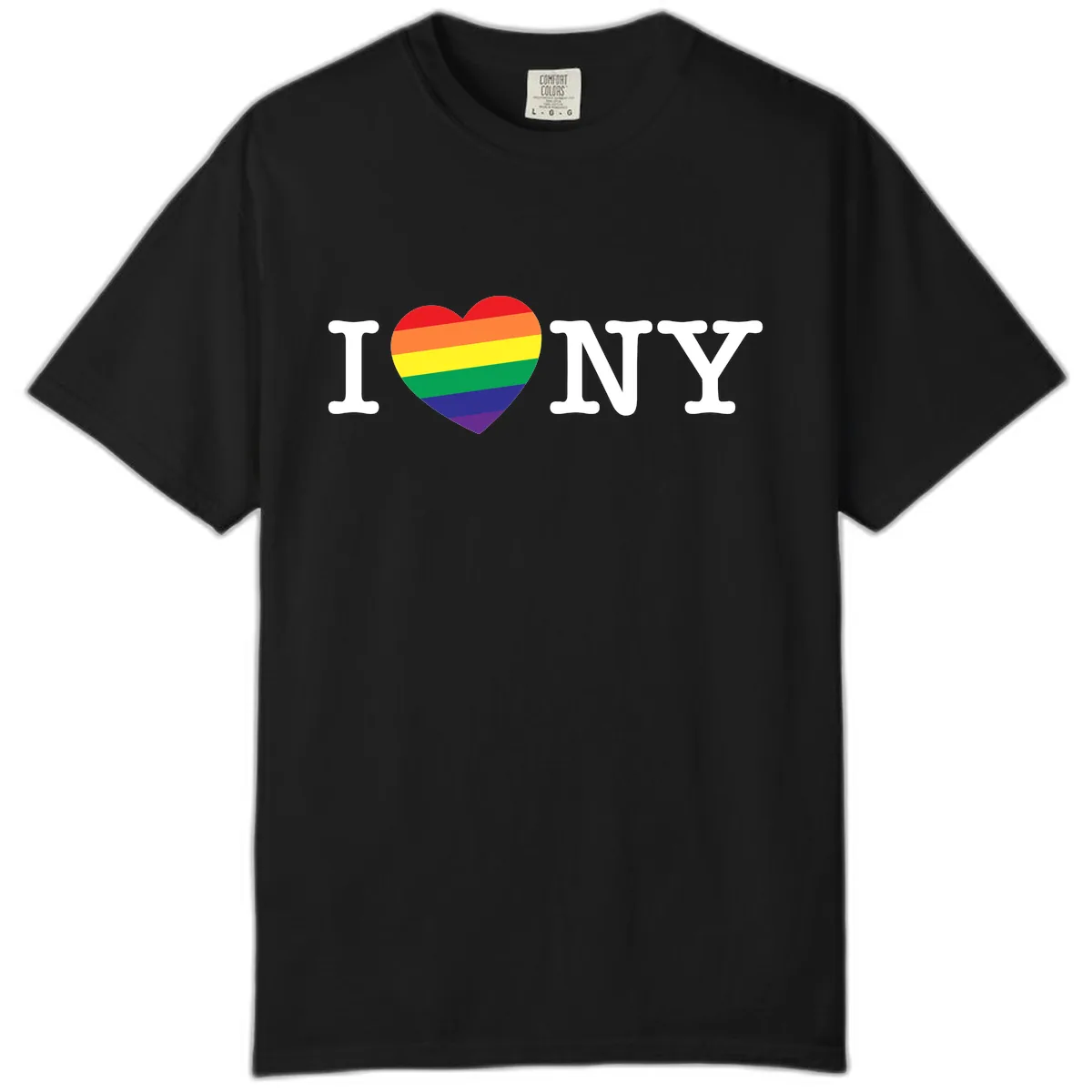 I Love New York Pride Comfort Color in Black