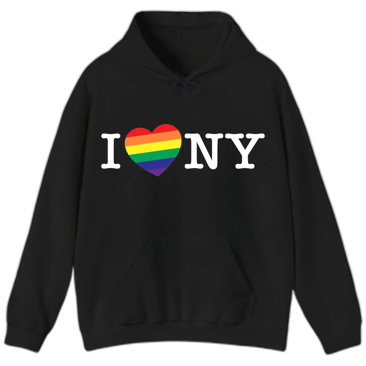 I Love New York Pride Hoodie in Black