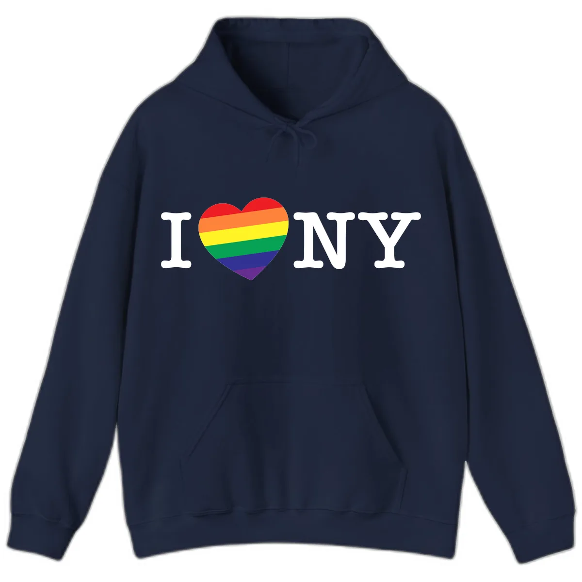 I Love New York Pride Hoodie in Navy