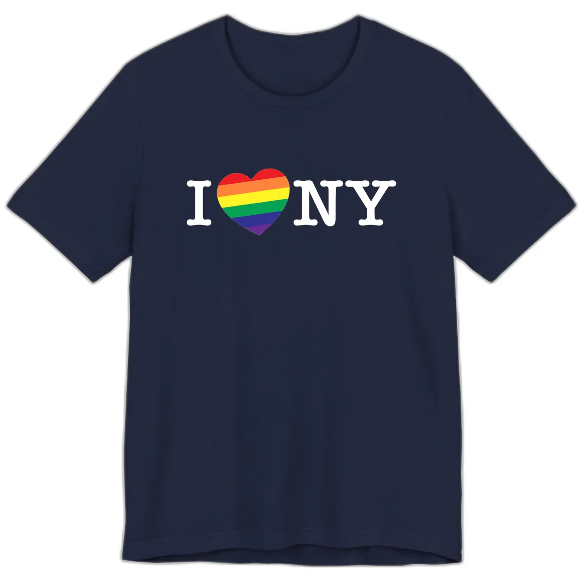 I Love New York Pride Premium T-Shirt in Navy